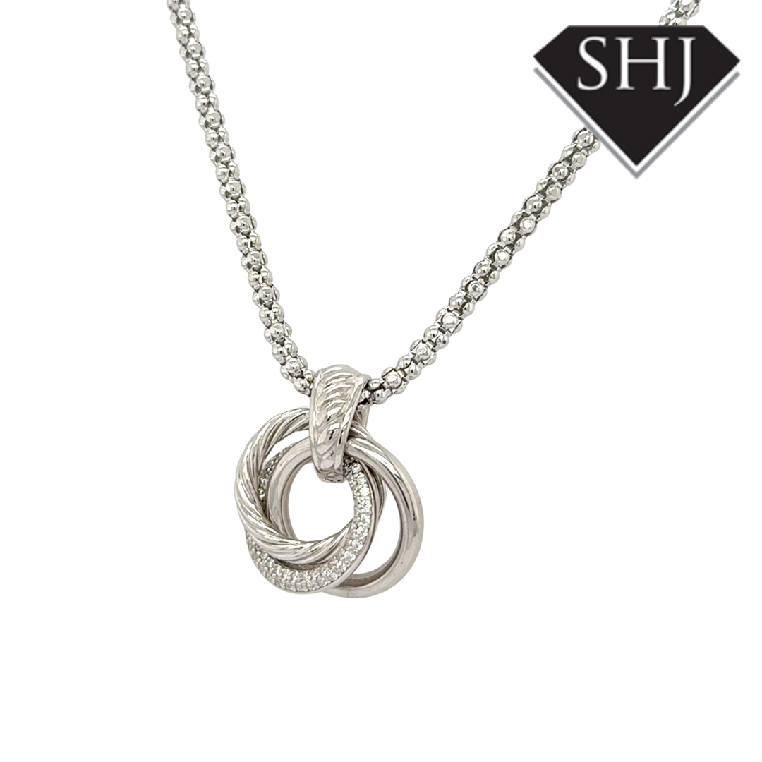 Silver Circle Pendant and Chain