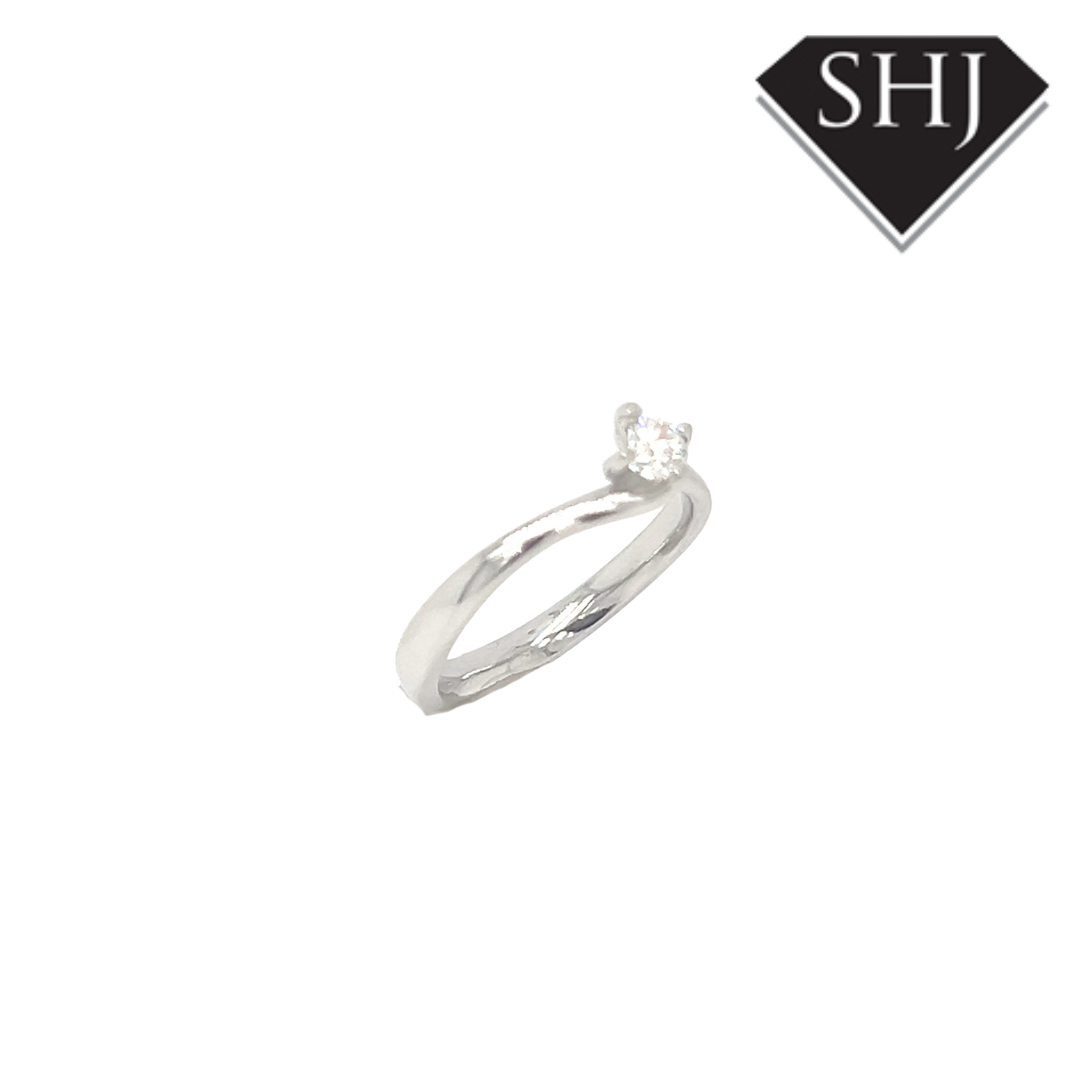 Platinum Single Stone 0.28ct Diamond Ring