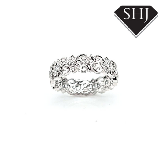 Platinum 0.43ct Diamond Band