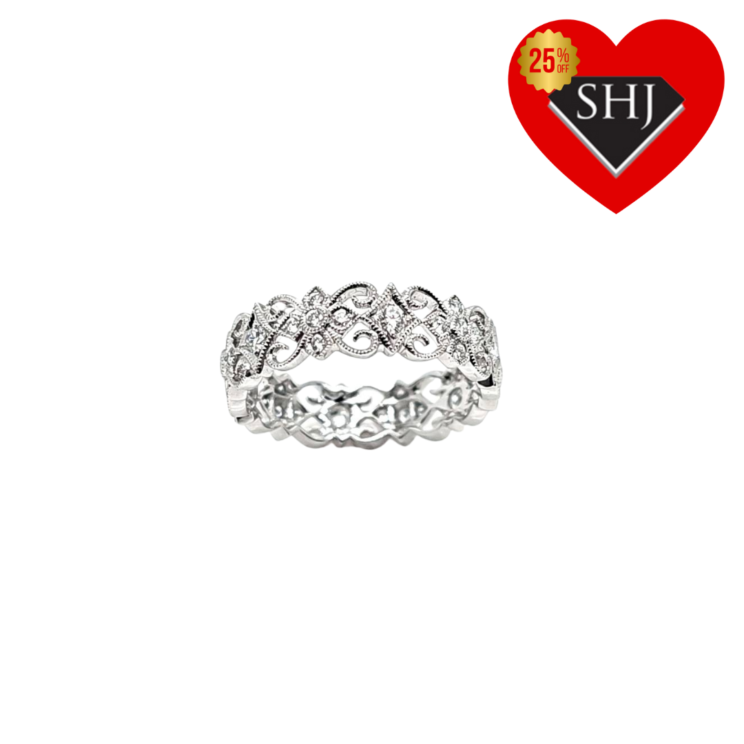 Platinum 0.43ct Diamond Band
