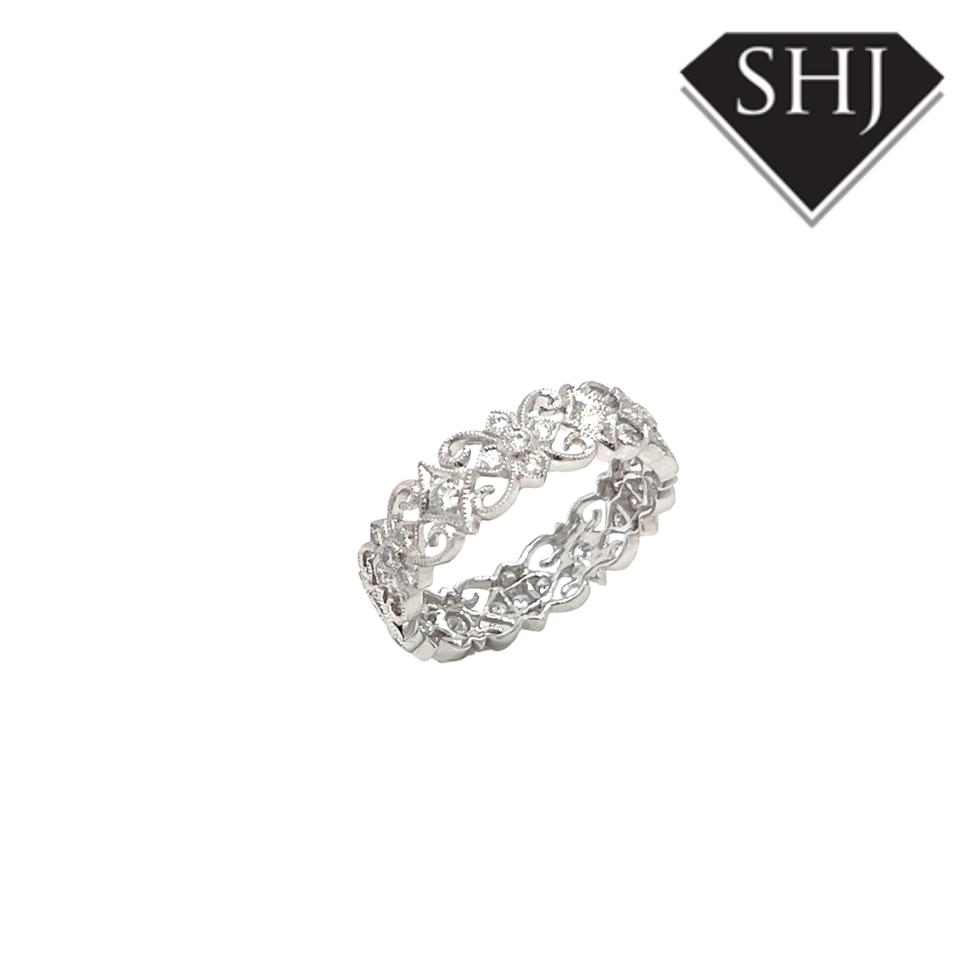 Platinum 0.43ct Diamond Band