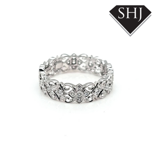 Platinum 0.43ct Diamond Band