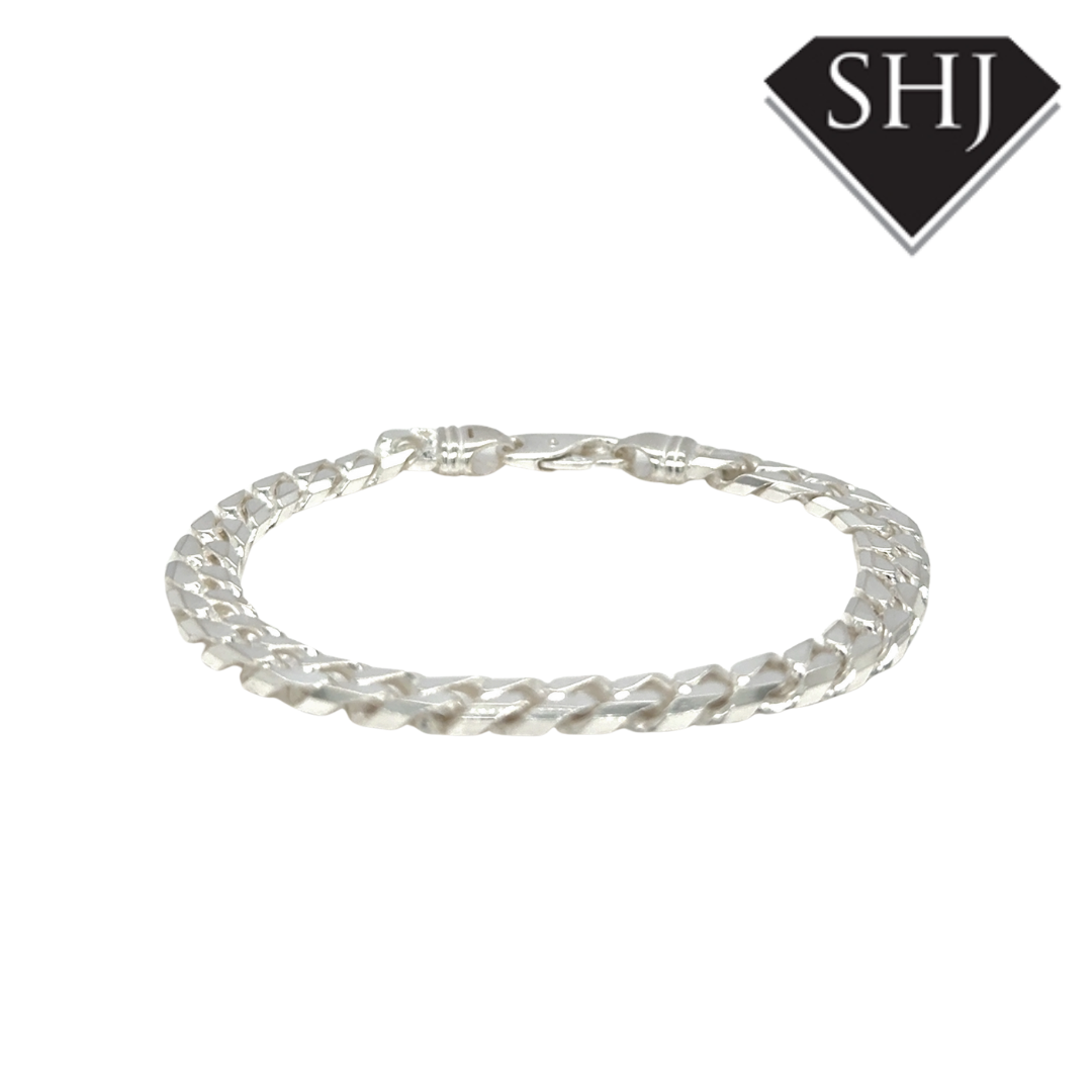 Silver Curb Chain Bracelet