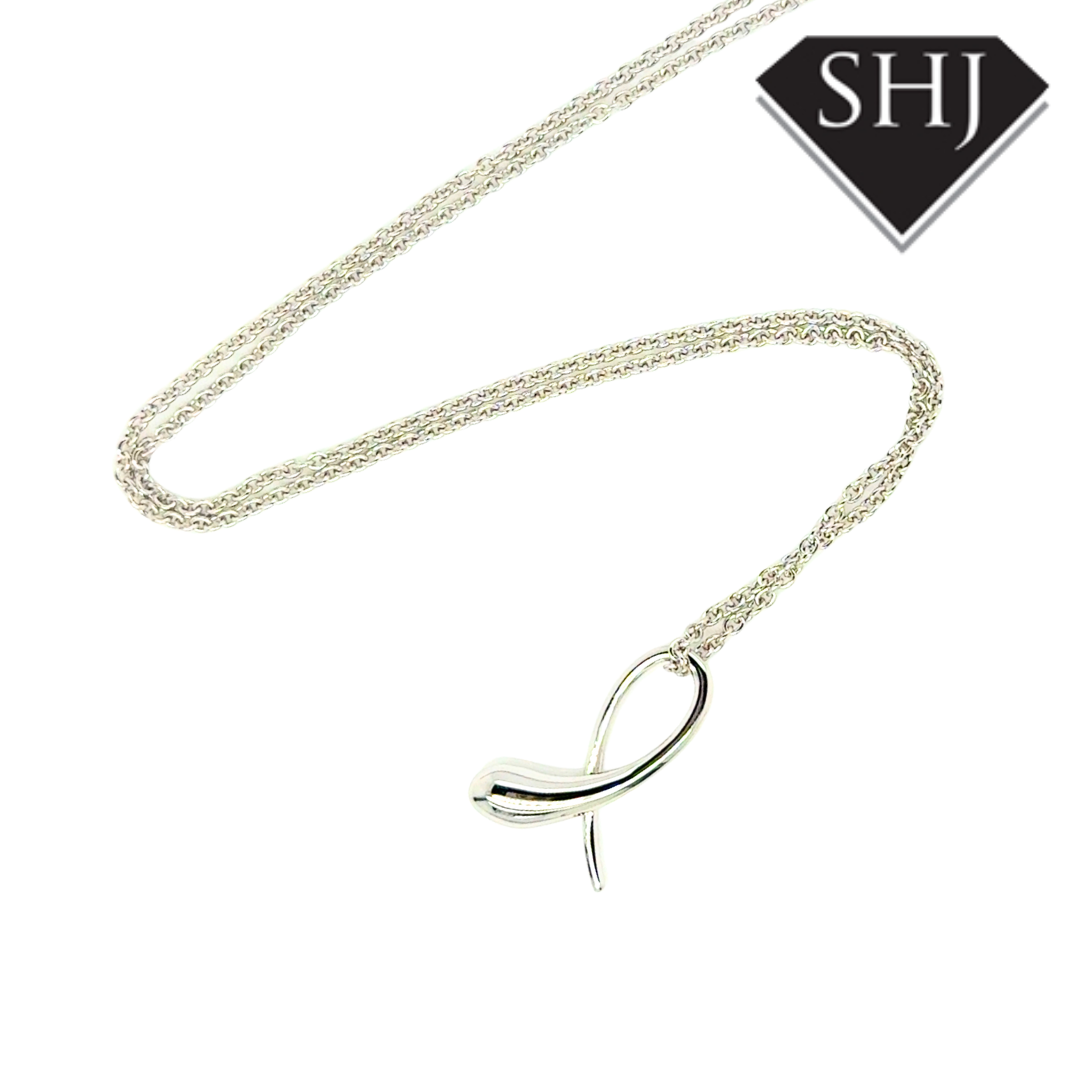 Silver Cross Drip Pendant & Chain Lucy Q