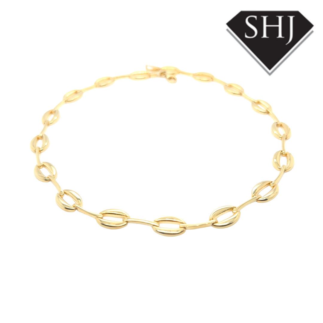 Silver Gold Plated Oval Link 16" Necklace