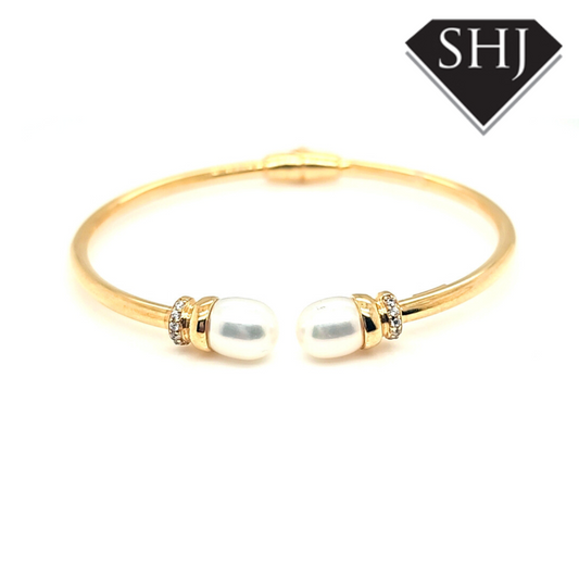 Silver GP Pearl Bangle