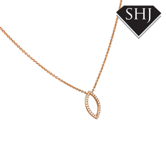 18ct Rose Gold Diamond Pendant