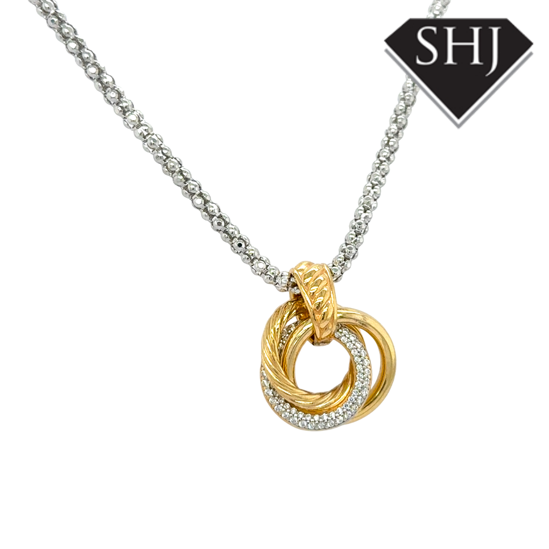 Silver Gold Plated Necklace
