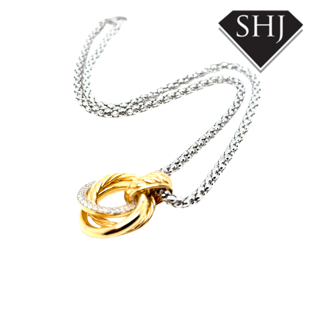 Silver Gold Plated Necklace