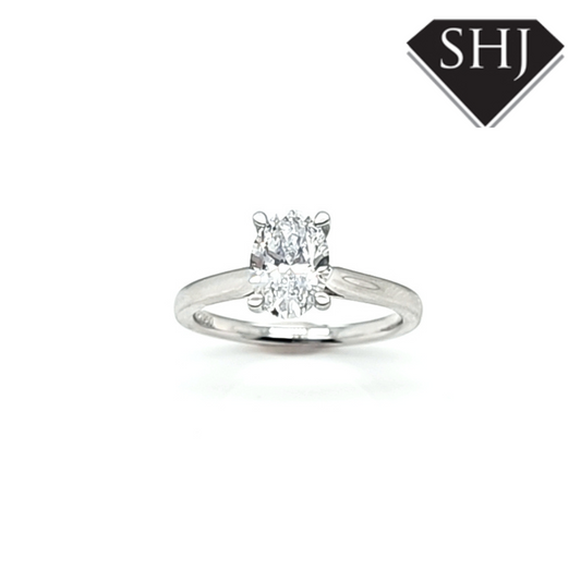 Lab Created Platinum Diamond Oval
