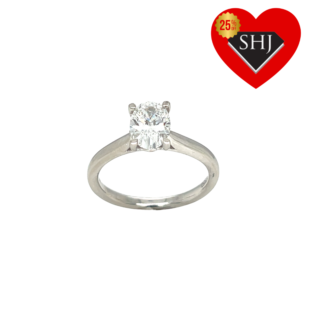 Lab Created Platinum Diamond PT Oval