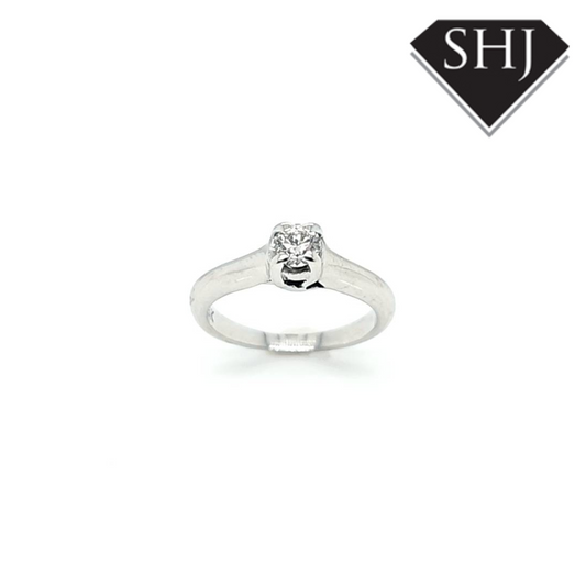 18ct White Gold Diamond Single Stone Ring 0.25ct 'I'