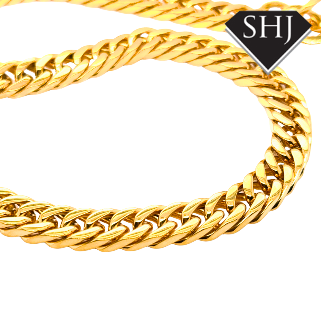 Stainless Steel Gold Plated 20" Curb Chain Necklace