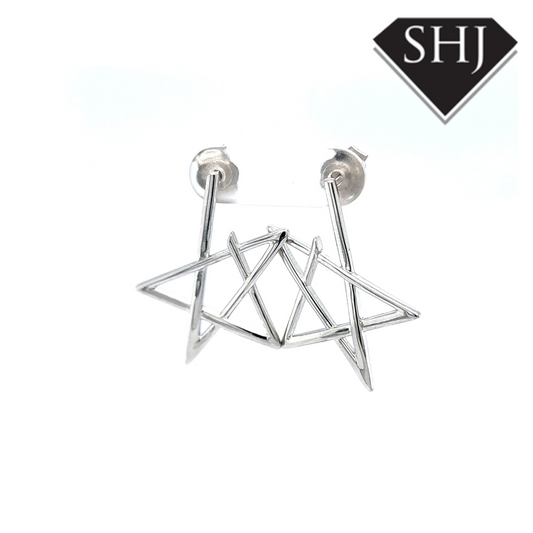 Silver Star Stud Earrings Lucy Q