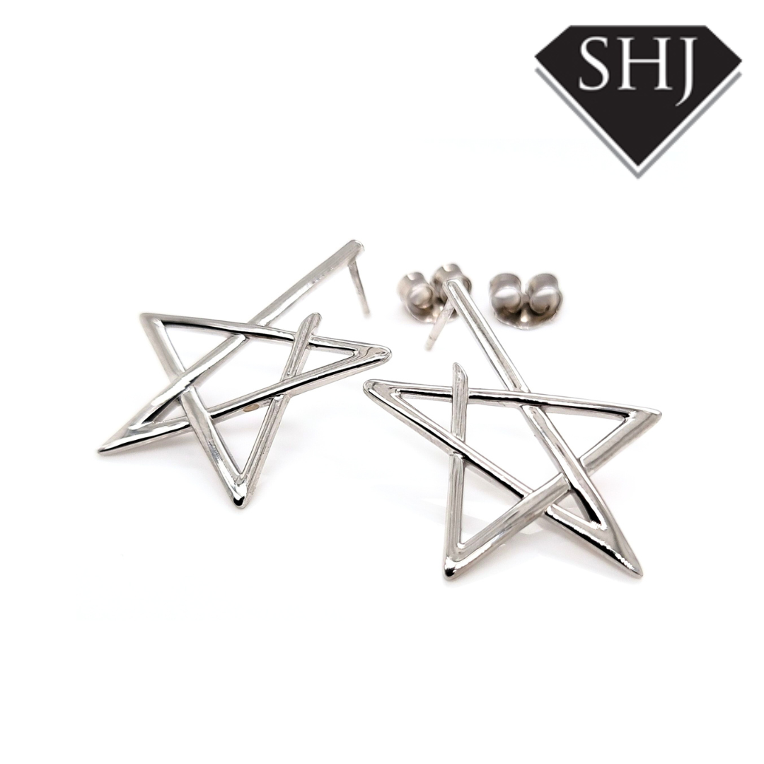 Silver Star Stud Earrings Lucy Q