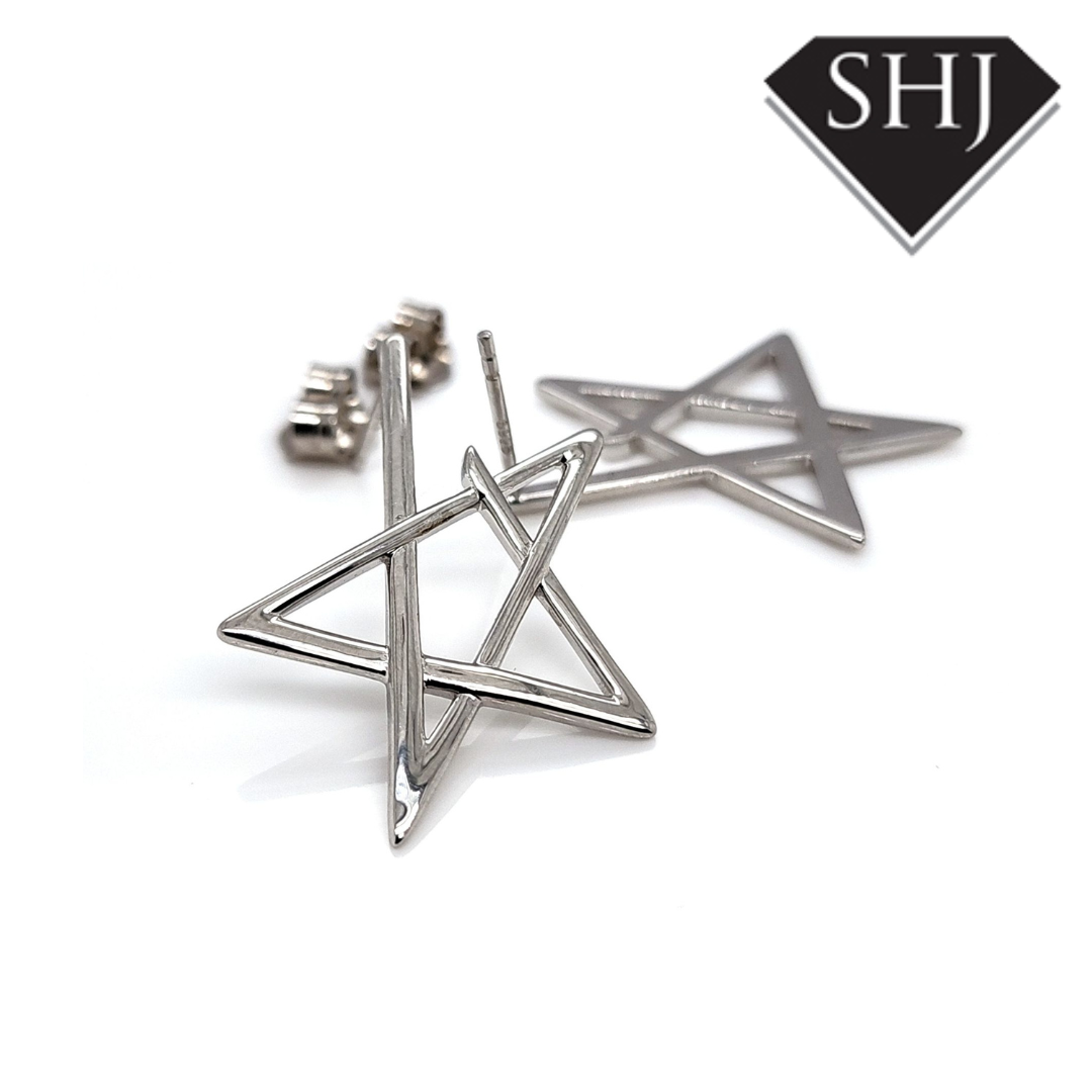 Silver Star Stud Earrings Lucy Q