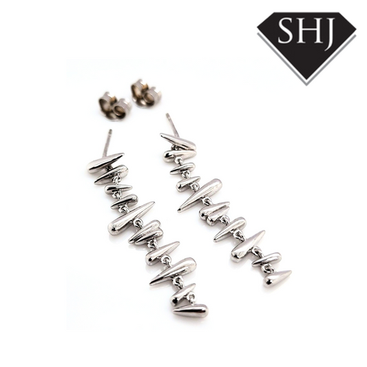 Silver Drop Earrings Lucy Q