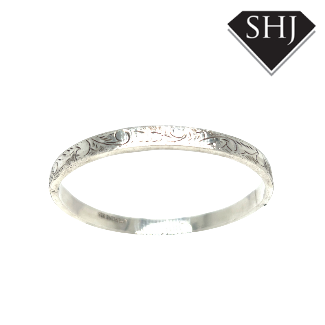 Silver Hinged Bangle