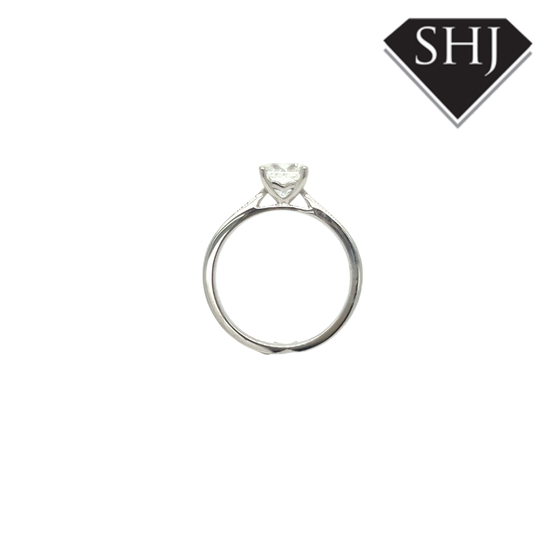 Platinum Single Strone Princess 1ct Diamond Ring