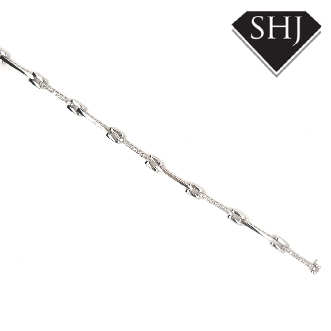 18ct White Gold Diamond Bracelet