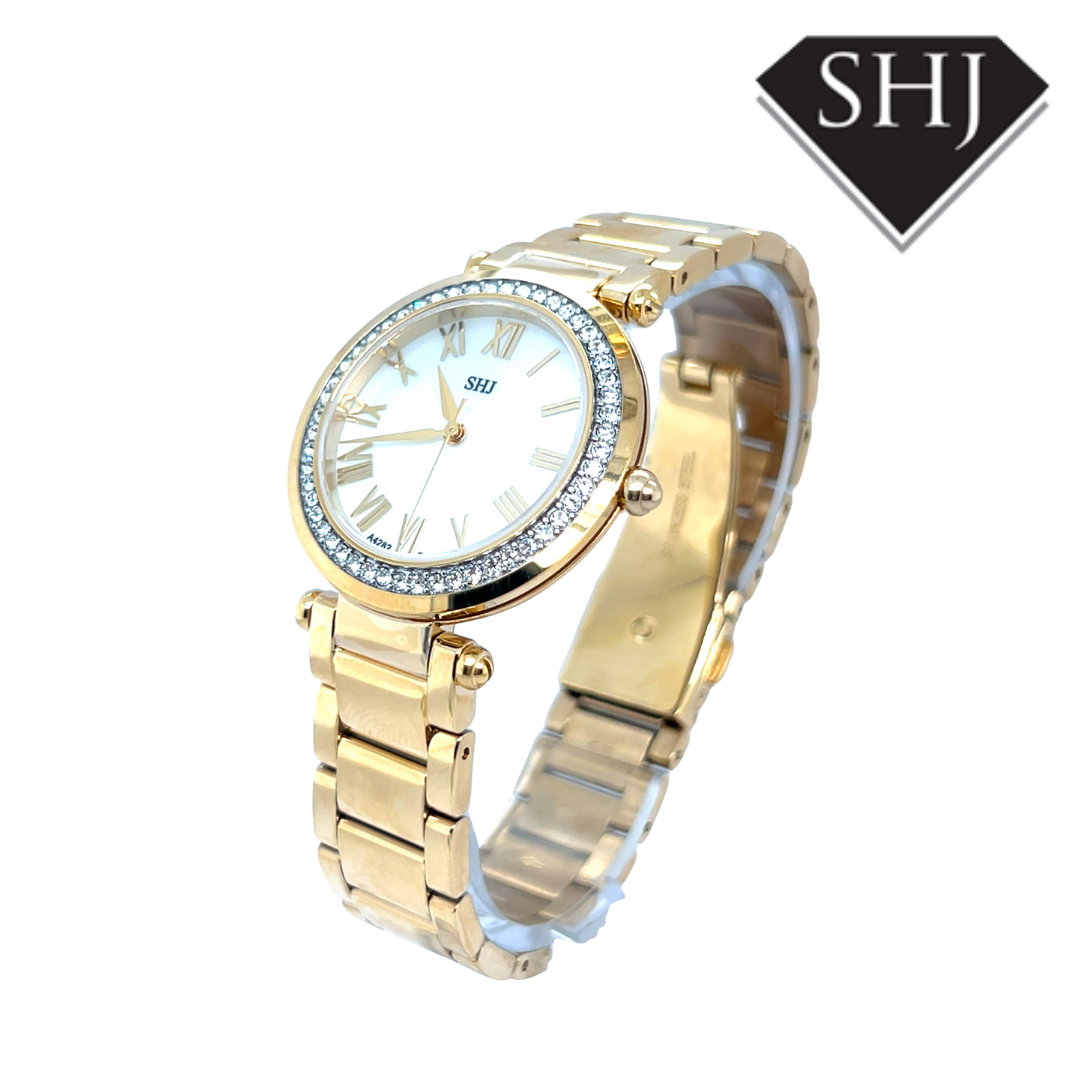 SHJ Diamond Gold Bracelet Watch