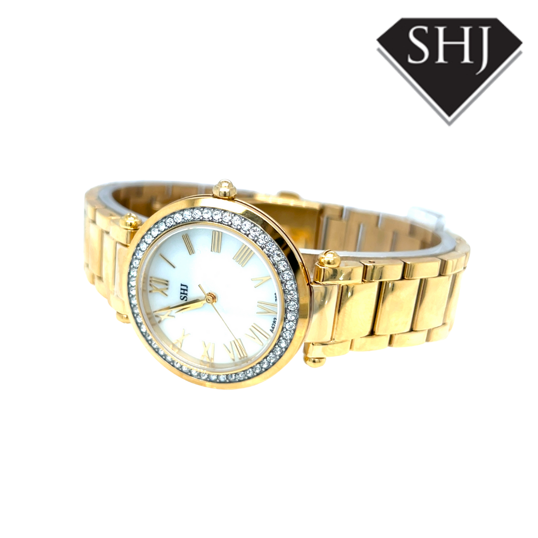 SHJ Diamond Gold Bracelet Watch