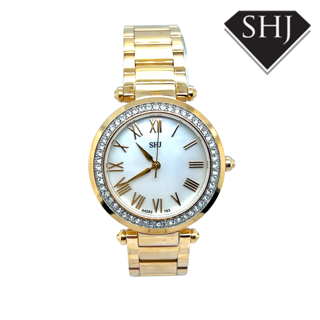 SHJ Diamond Gold Bracelet Watch