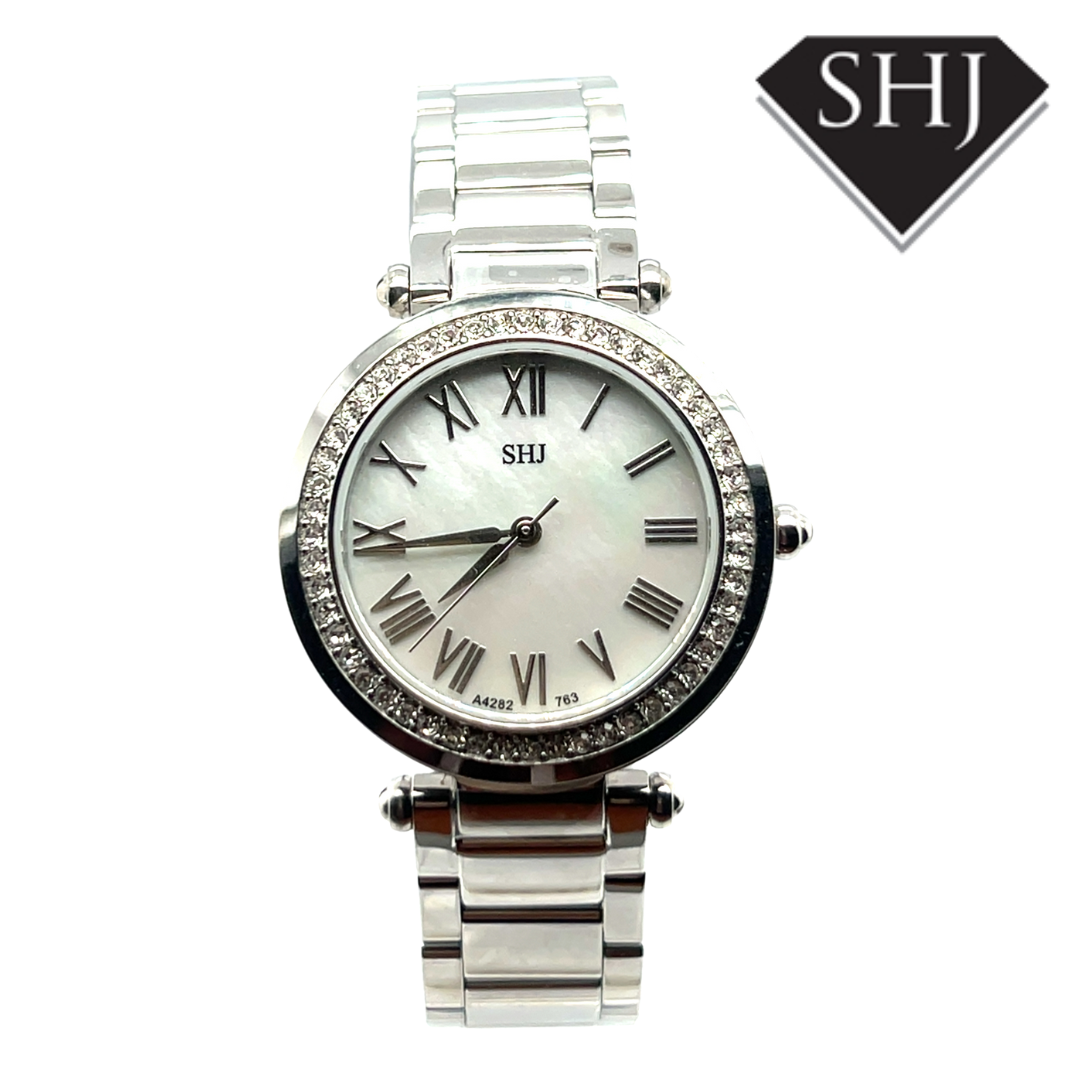 SHJ Diamond Silver Bracelet Watch
