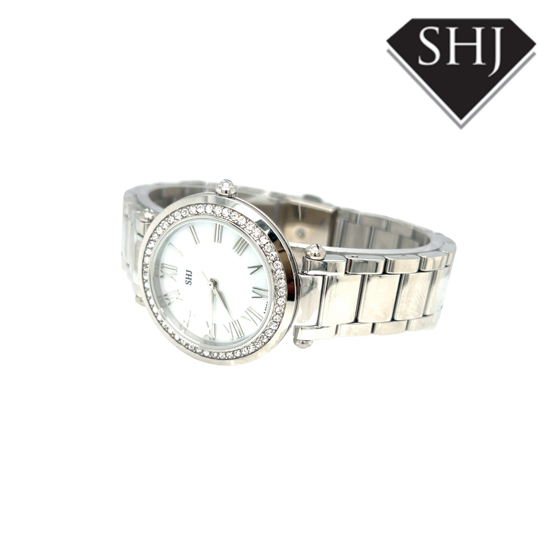 SHJ Diamond Silver Bracelet Watch