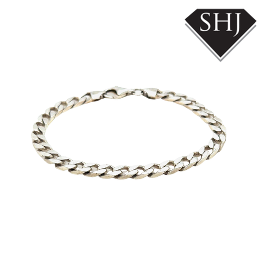 Silver Curb Chain Bracelet