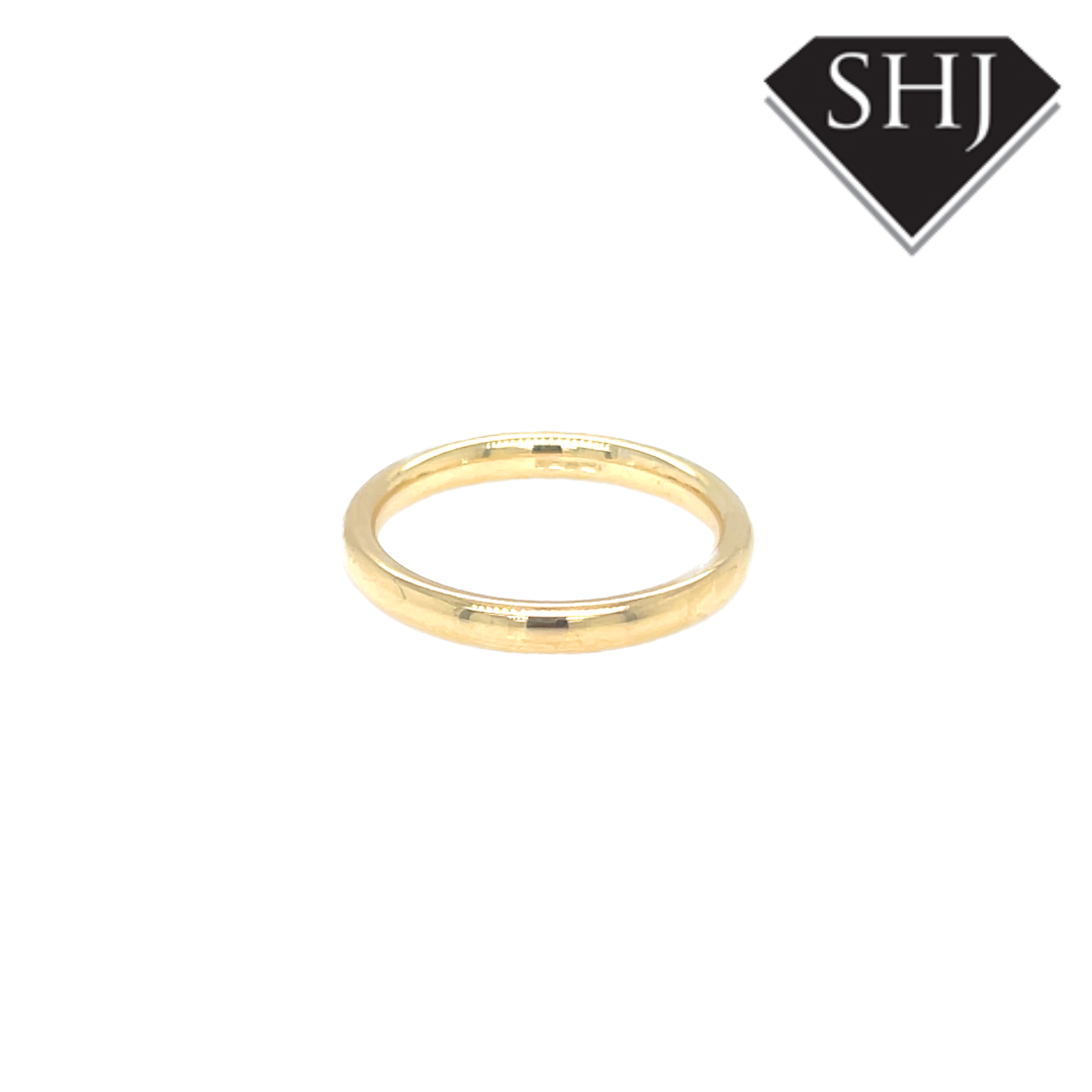 18ct Yellow Gold 2.5mm Court Wedding Band