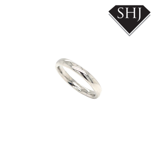 Platinum 3mm Court Wedding Band