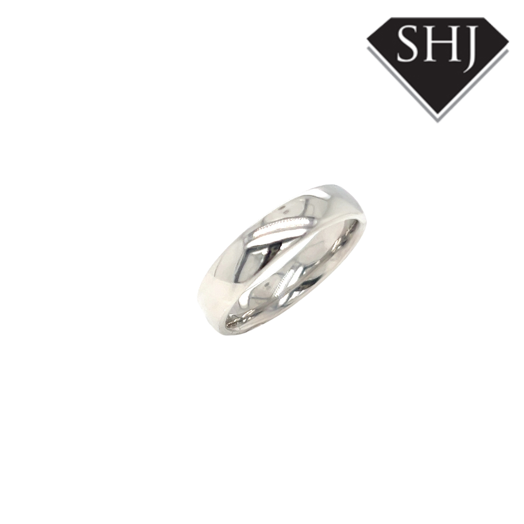 Platinum 5mm Court Wedding Band