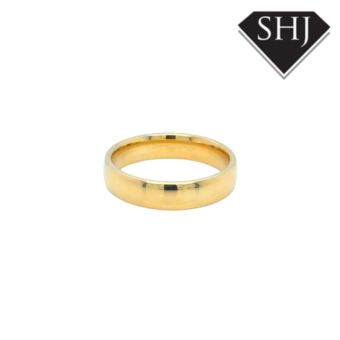 18ct Yellow Gold 5mm Court Wedding Band