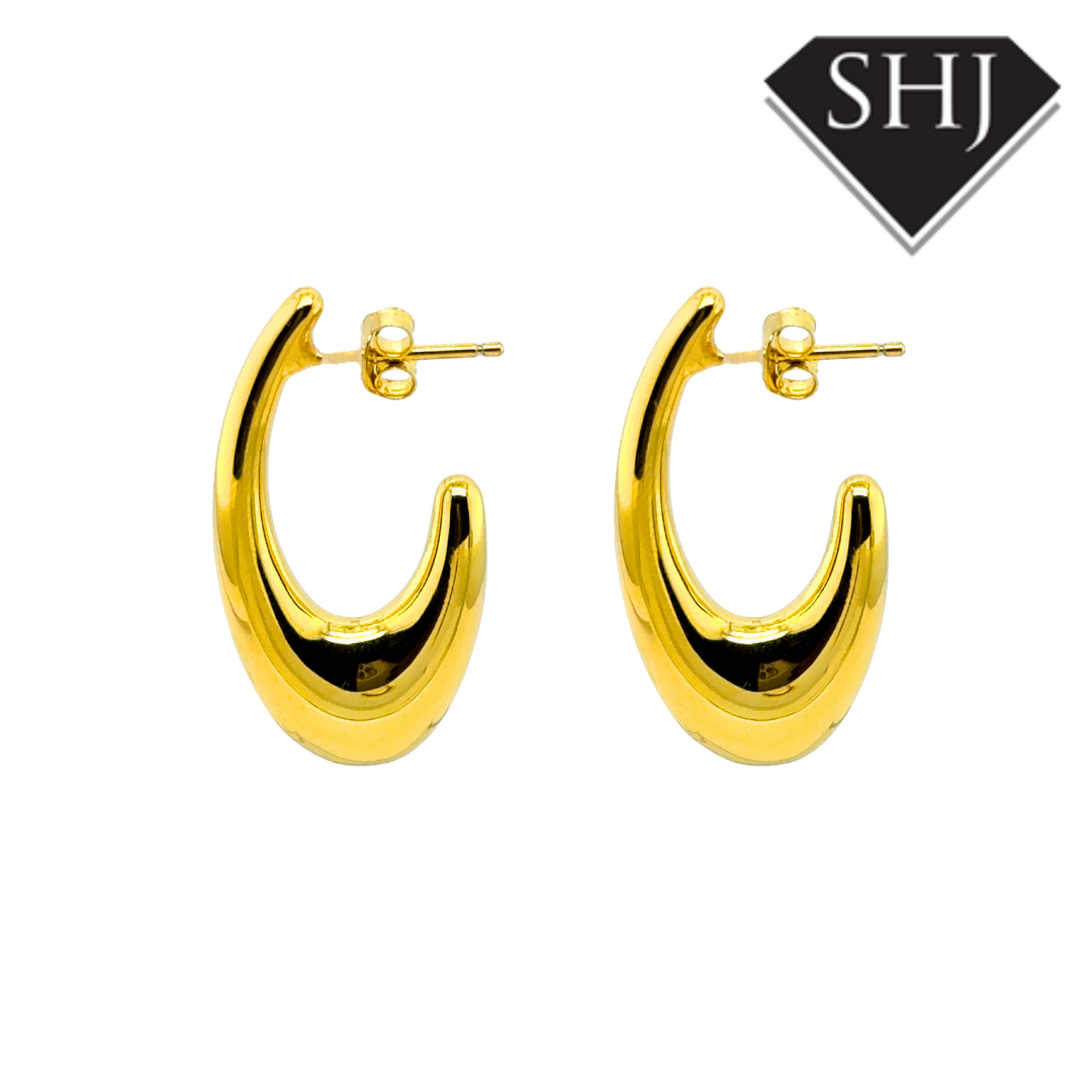 Silver Gold Plated Hoop Earrings