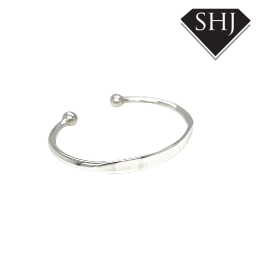 Silver Torque ID Bangle