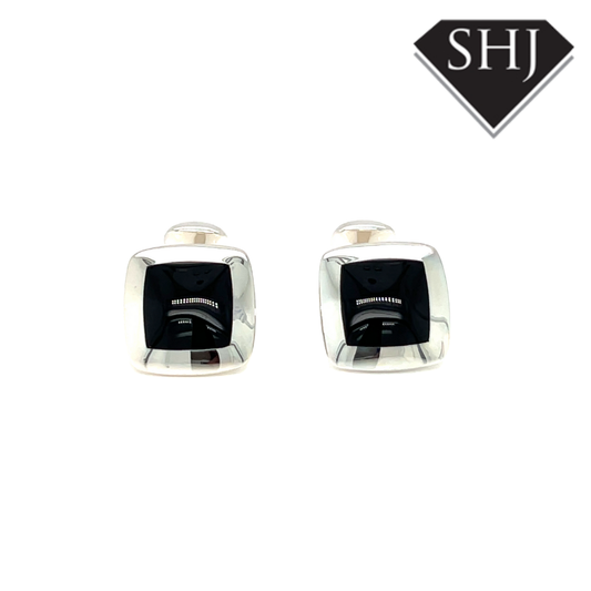 Silver Onyx Cufflinks