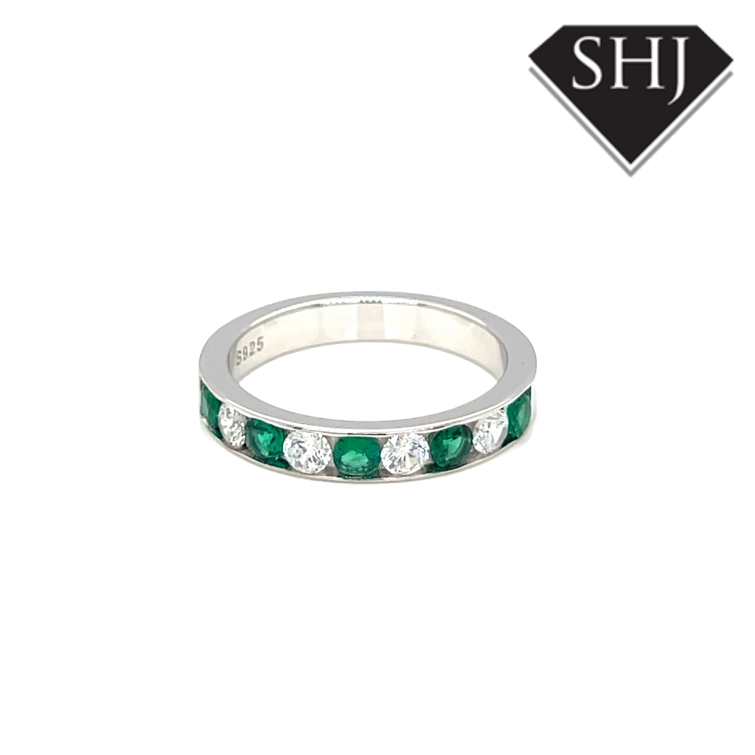 Silver Coloured CZ Ring