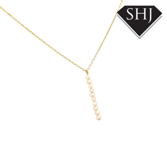 Gold Plated Silver Pearl Necklace