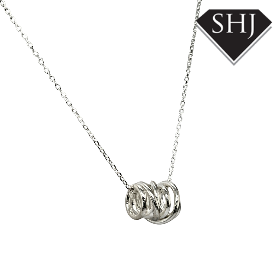 Silver Twist Pendat & Chain
