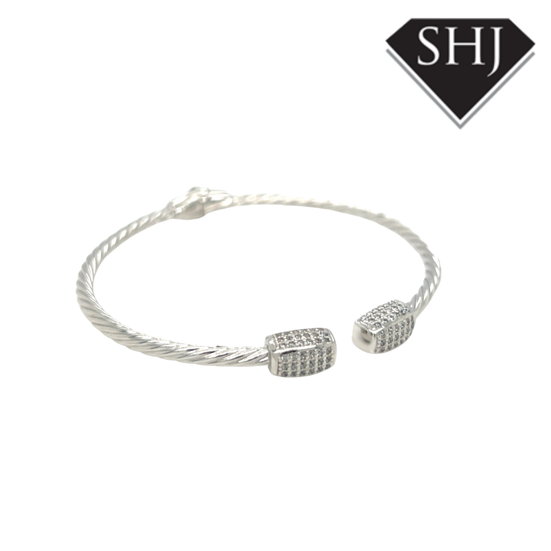 Silver CZ Bangle