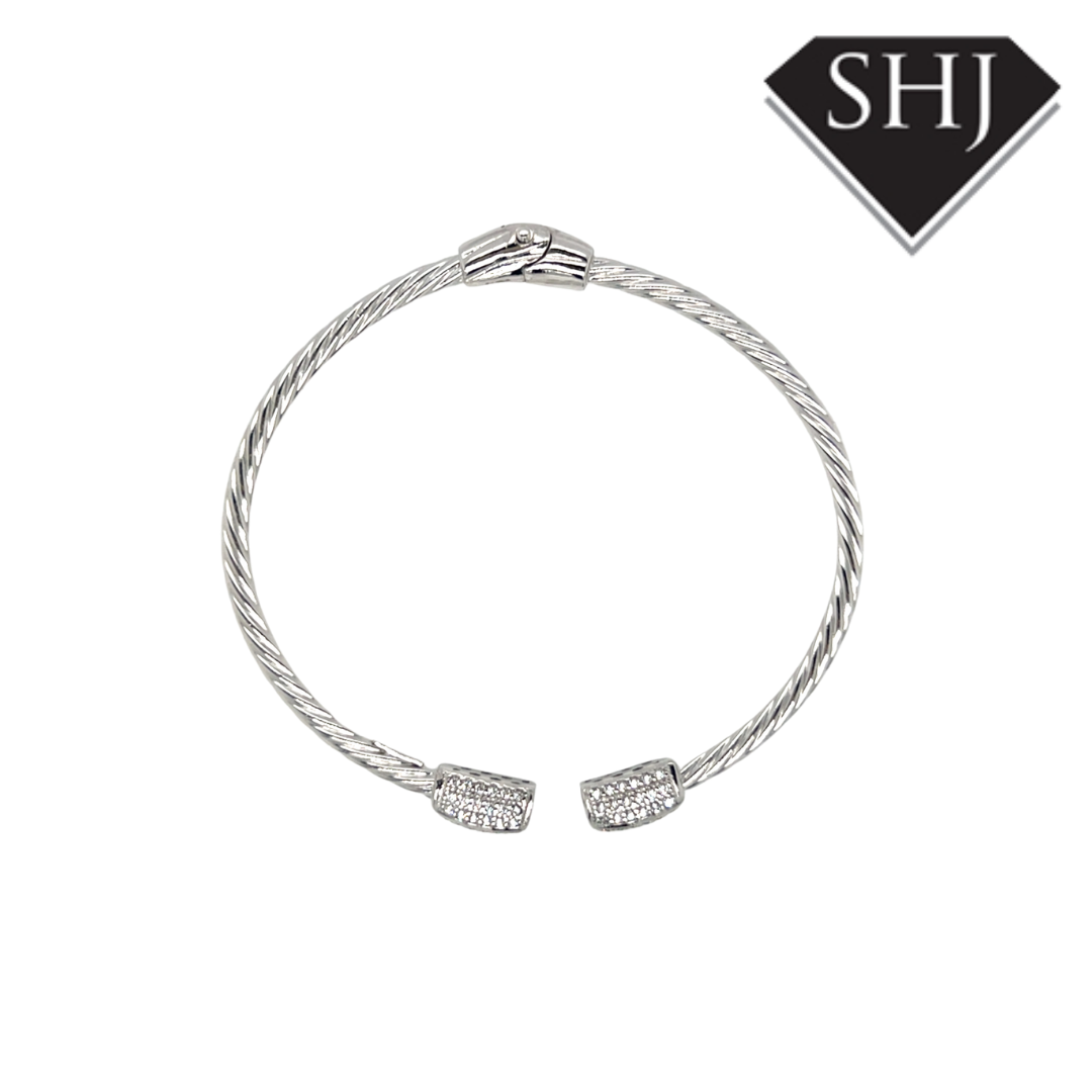 Silver CZ Bangle