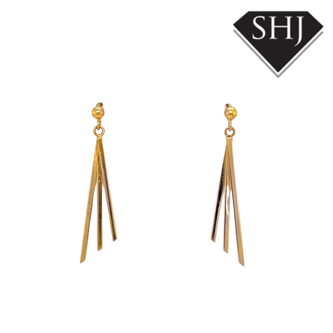 9ct Yellow Gold Drop Earrings