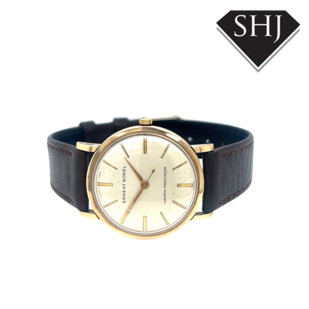 Ernest Borrel Manual 9ct Yellow Gold Dress Watch