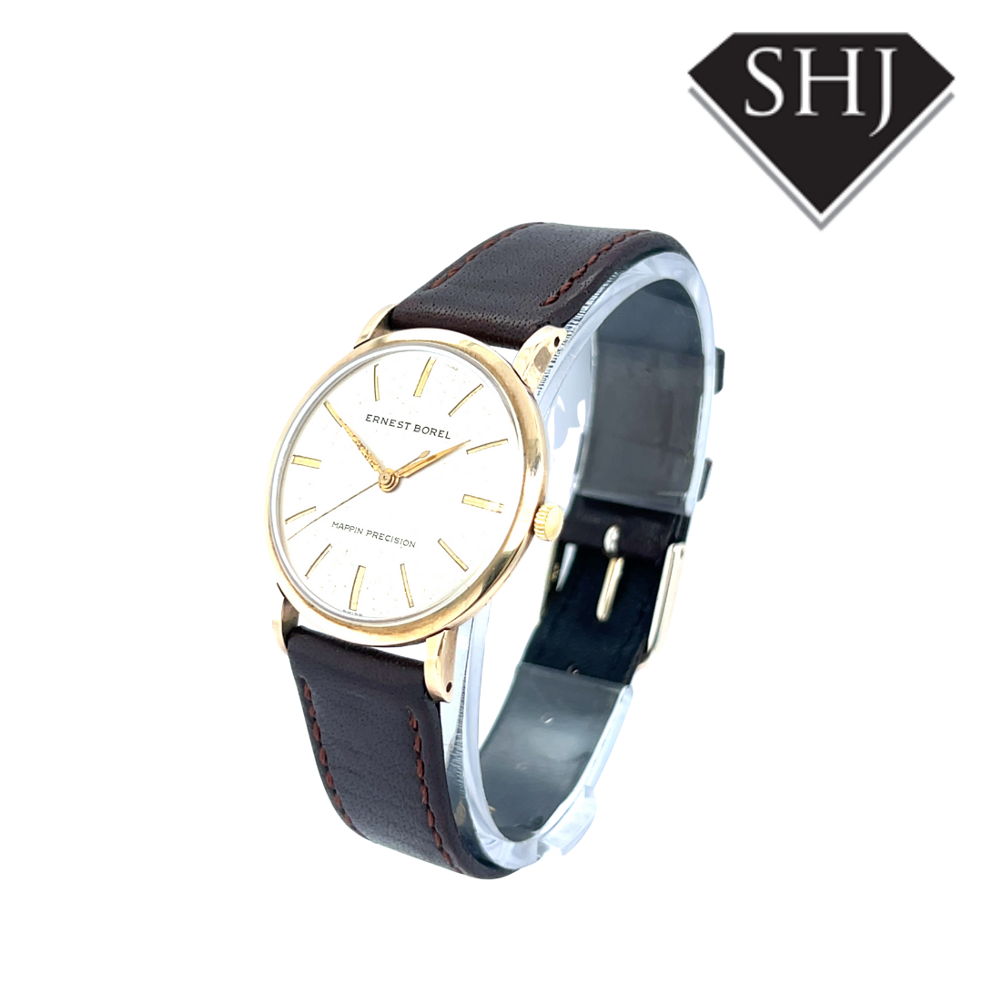 Ernest Borrel Manual 9ct Yellow Gold Dress Watch