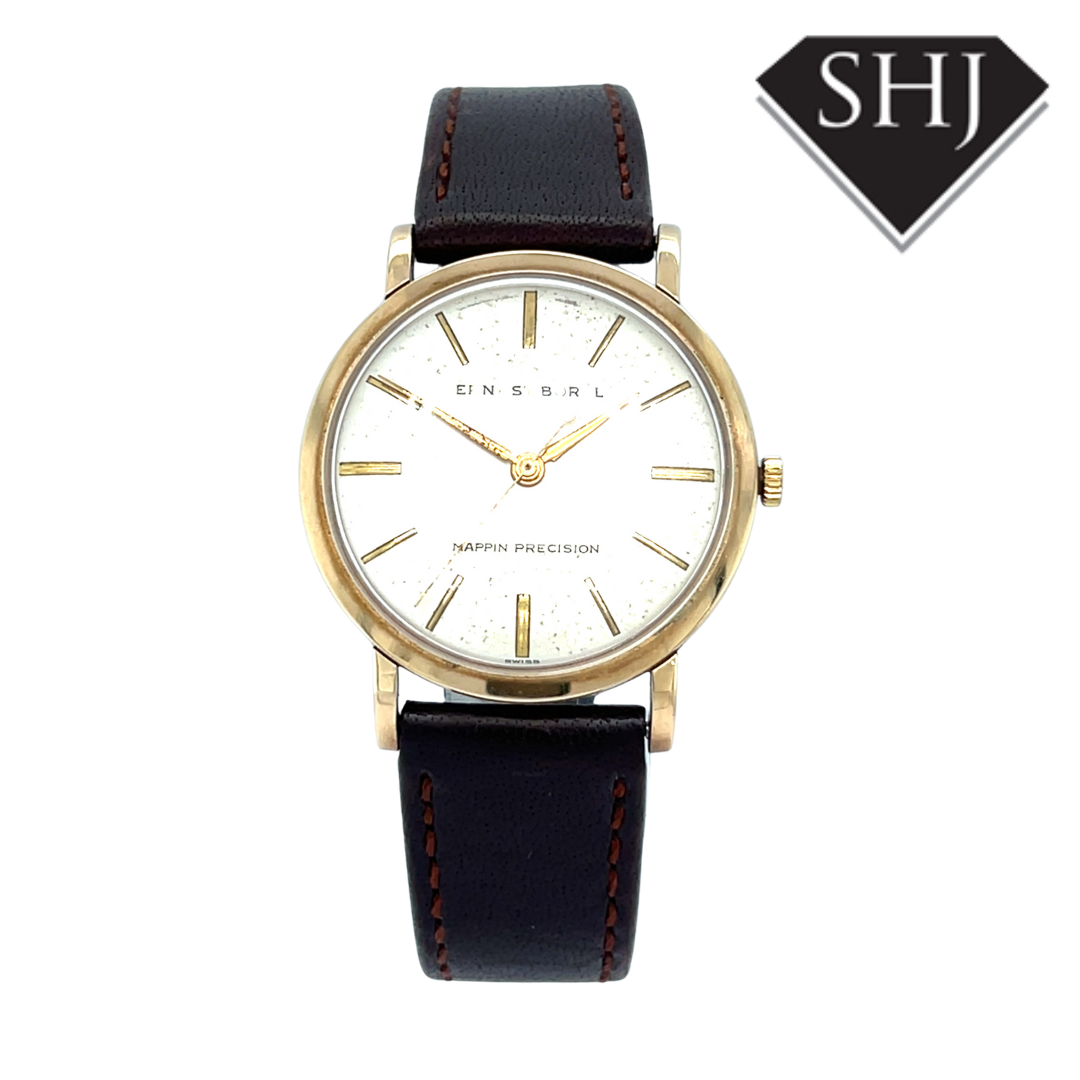Ernest Borrel Manual 9ct Yellow Gold Dress Watch