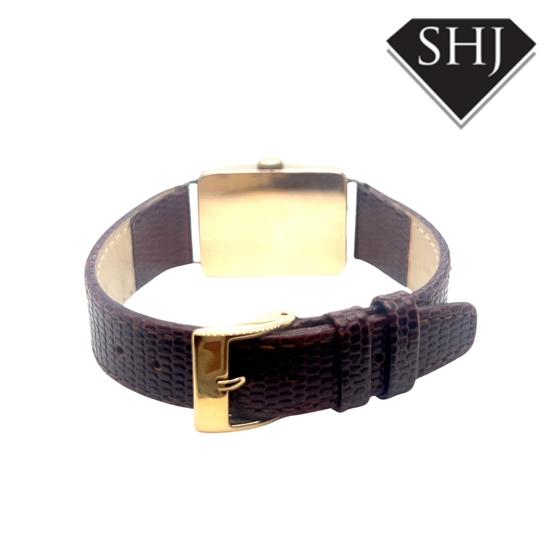 9ct Yellow Gold Hermes Manual Dress Watch