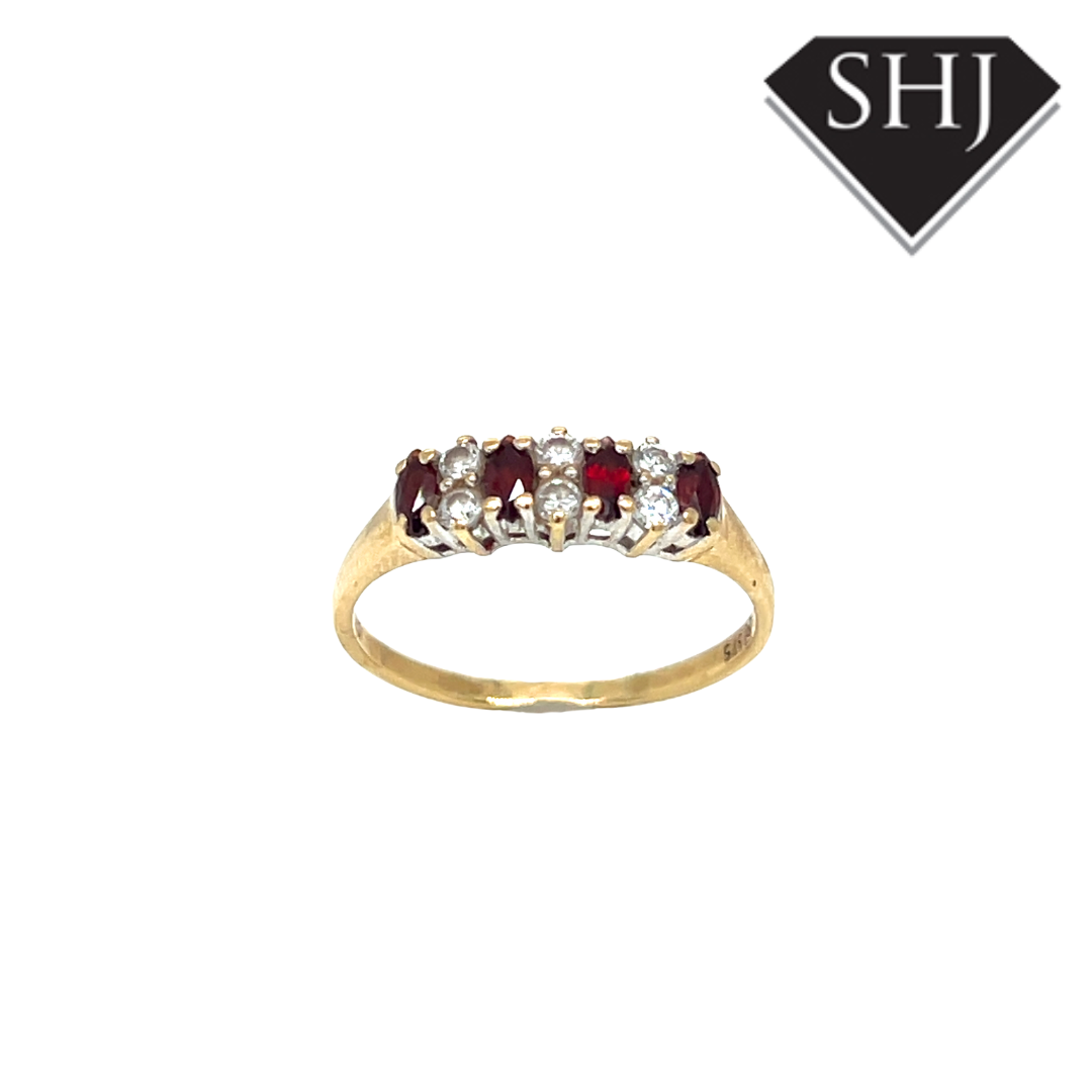 9ct Yellow Gold CZ Ring