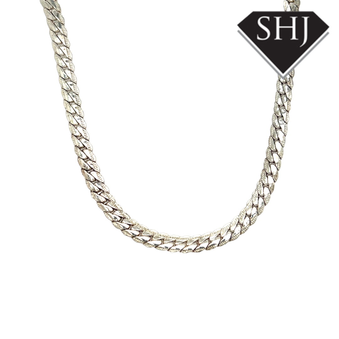 Gents Silver Curb Chain 20"