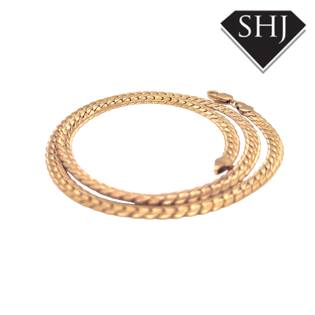Silver Gold Plated Curb Chain 20"